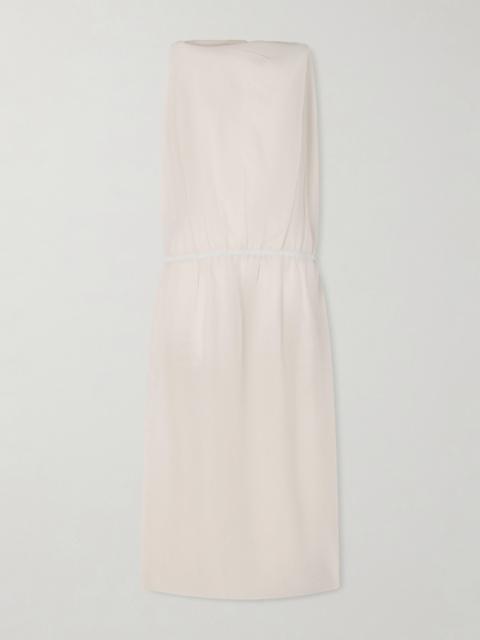 KHAITE Tia Cotton And Silk-blend Midi Dress