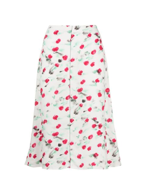 Marni floral-print midi skirt