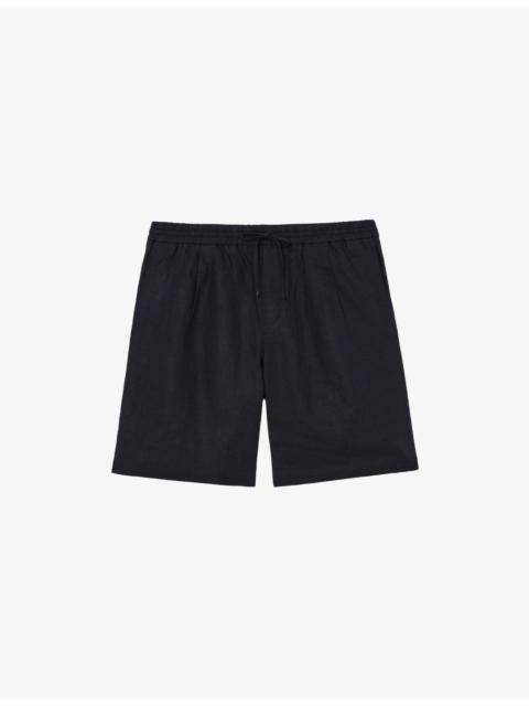 REISS Barges Drawstring-Waist Linen Shorts
