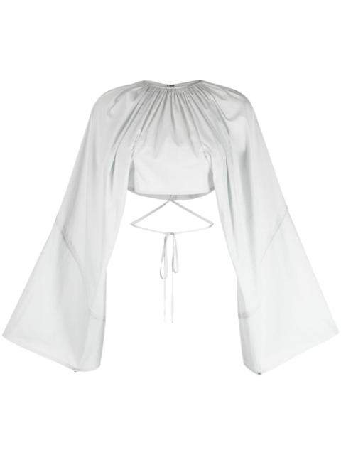 Kiko Kostadinov gathered-detail cropped blouse