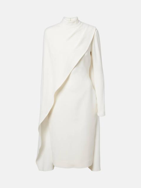 ELIE SAAB Caped cady cocktail dress