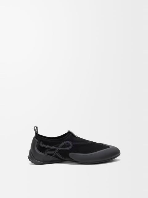 Loewe Grip Aqua shoe in stretch suede and TPU