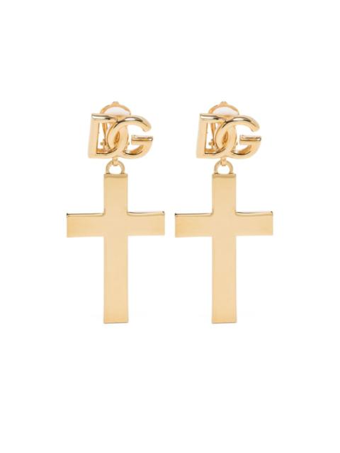Dolce & Gabbana logo-plaque clip earrings