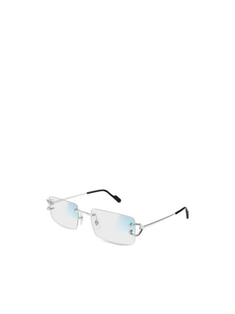 Cartier C-motif rectangle-frame sunglasses