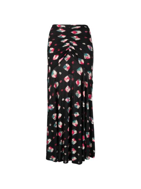 Nadira Nocturne-print maxi skirt