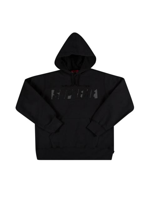 Supreme Reflective Cutout Hooded Sweatshirt 'Black'