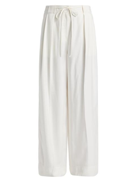 DEREK LAM 10 CROSBY Women's Archer Twill Wide-Leg Self-Belt Pants - Marshmallow