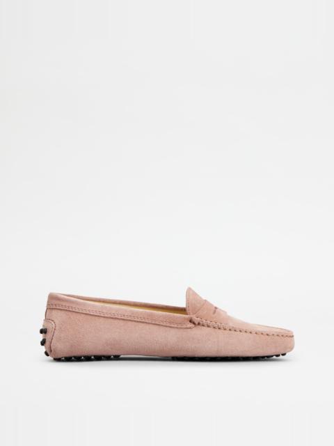 Tod's GOMMINO DRIVING SHOES IN SUEDE - PINK