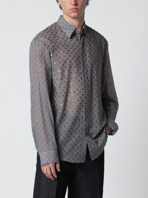 Dries Van Noten Grey shirt with sequins