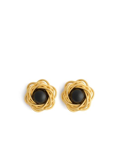 PATOU gold-plated nest earrings