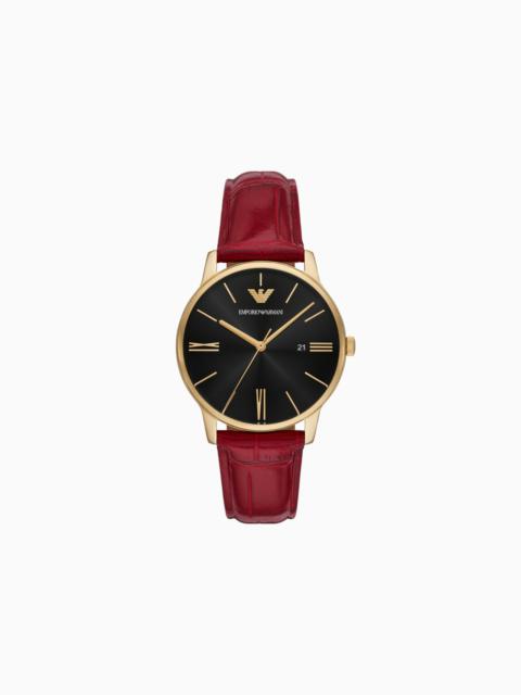 EMPORIO ARMANI LEATHER STRAP WATCHES