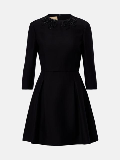 Valentino Crepe Couture embellished minidress