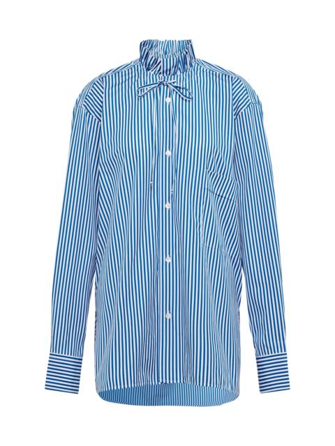 Plan C Striped cotton poplin shirt