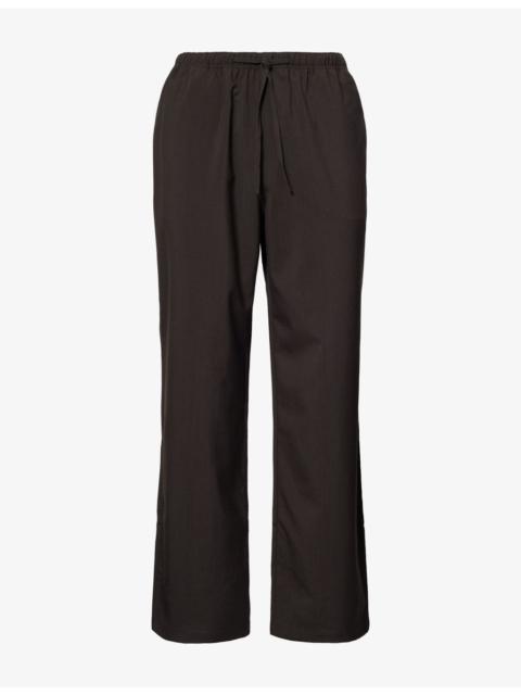 FRAME Easy Straight-Leg Wool Trousers