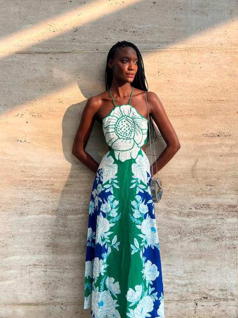 FARM RIO Soft Garden Flower Maxi Dress
