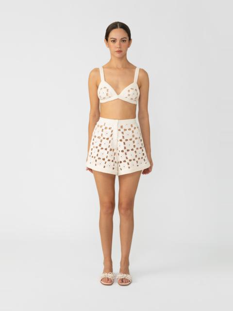 SAU LEE MYKO CROCHET SHORTS