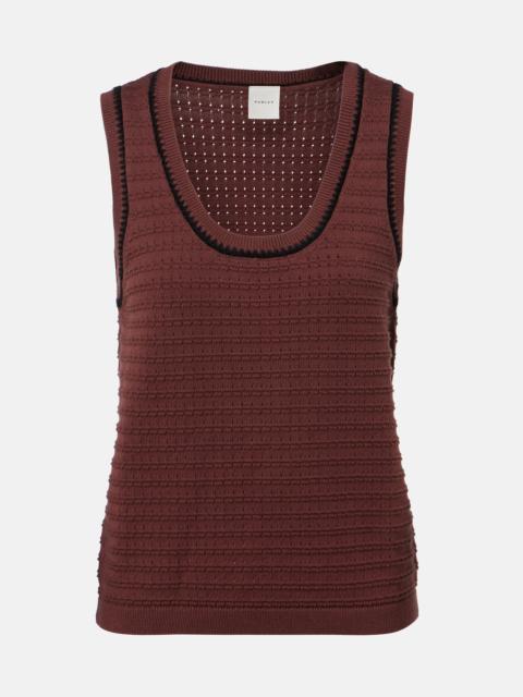 VARLEY Gideon pointelle cotton tank top