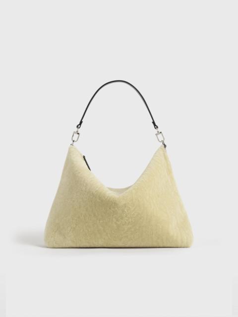 TOTEME Medium Bevel shearling bag beige