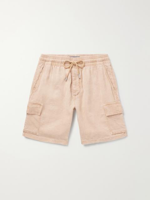 Vilebrequin Baie Straight-Leg Linen Drawstring Cargo Shorts