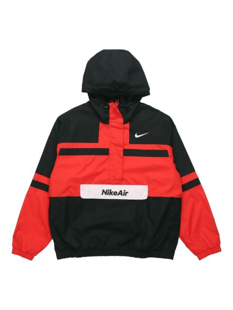 Nike Air Windproof Anti Tear Half Cardigan Jacket 'Red Black' CJ4835-657