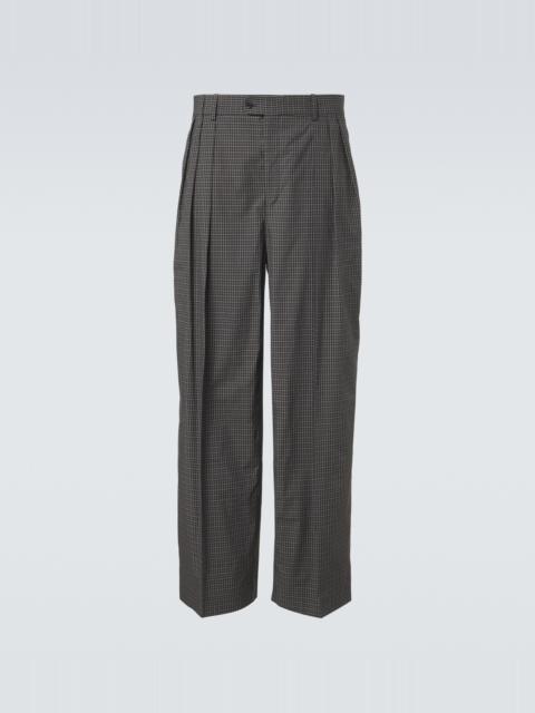 Calvin Klein Collection Baxter checked cotton wide-leg pants