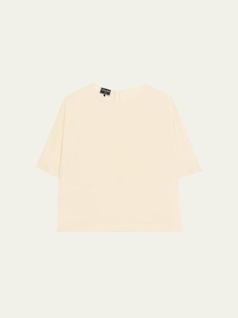 GIORGIO ARMANI Silk Hidden-Zip T-Shirt