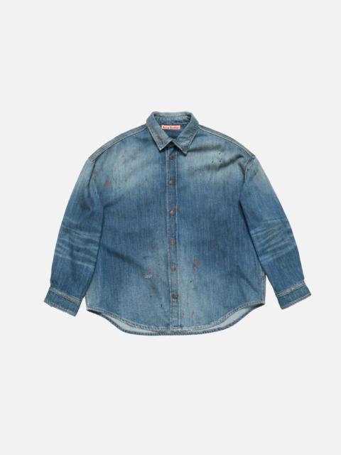 Denim button-up shirt - Mid Blue