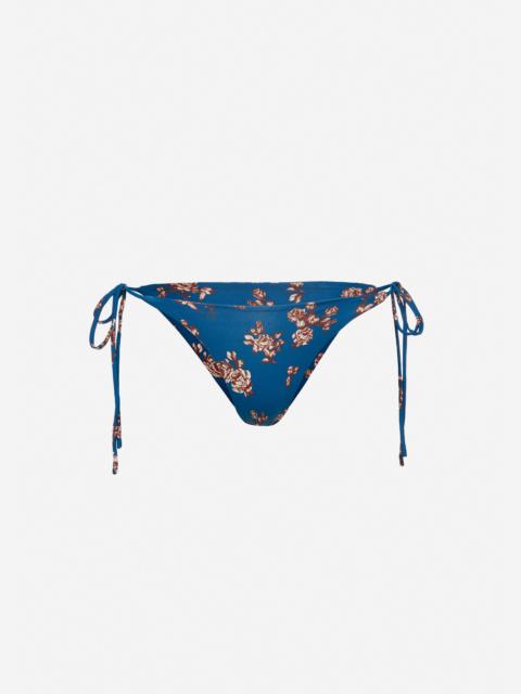 MAGDA BUTRYM String tie swim bottom in blue floral print