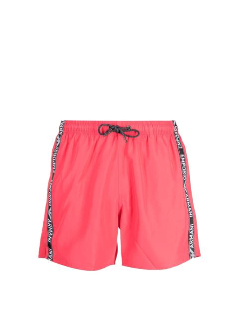 logo-print drawstring swim shorts