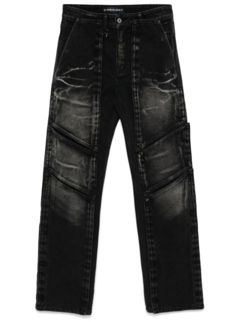 Y/Project touch-strap multi-panel jeans