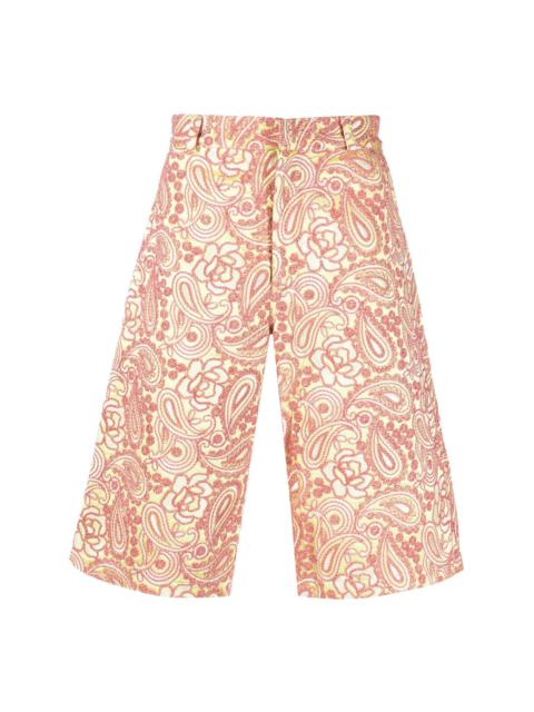 BLUEMARBLE floral-embroidery knee-length shorts