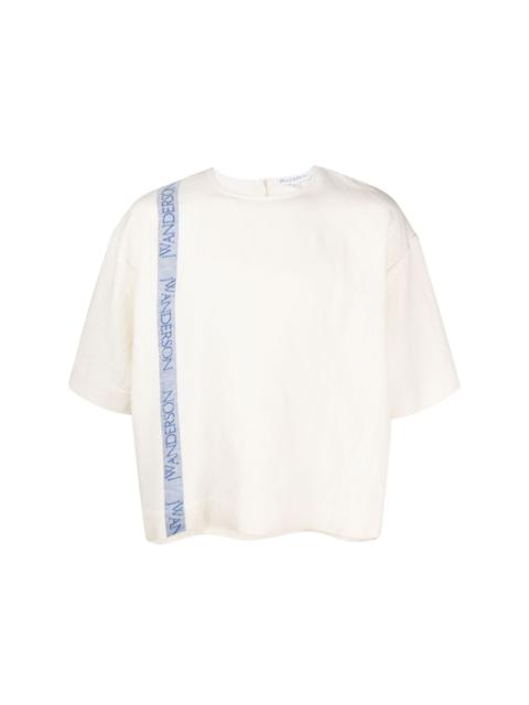 logo-stripe cotton-blend T-shirt