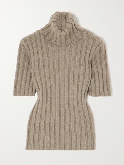 The Row Depinal Ribbed Cashmere And Mohair-blend Turtleneck Sweater