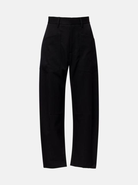 NILI LOTAN Shon virgin wool barrel-leg pants