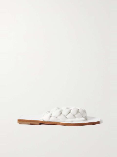 Christian Louboutin Briotonga braided leather flip flops