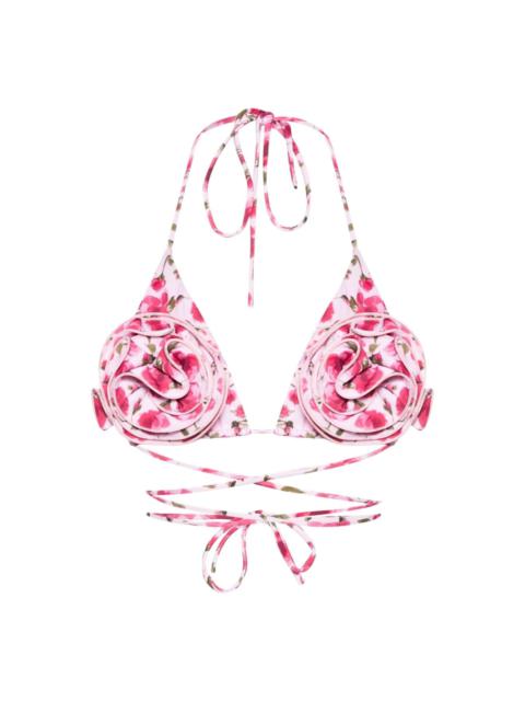 MAGDA BUTRYM floral-print bikini top