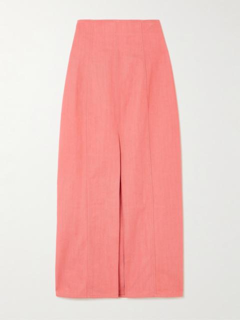 CAROLINA HERRERA Denim Midi Skirt