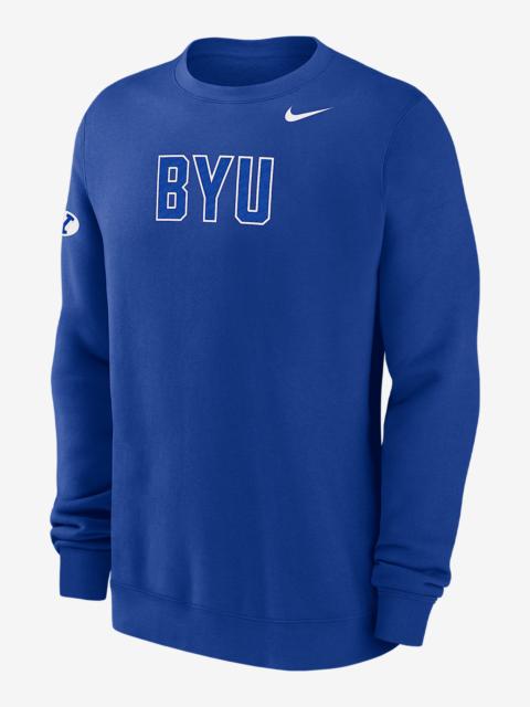 Nike BYU Club Fleece Men's Nike College Crew-Neck Sweatshirt