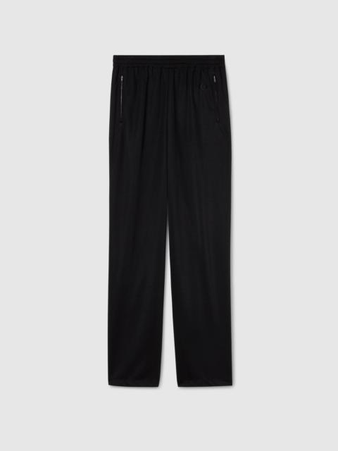 GUCCI Jersey leisure pants with embroidery