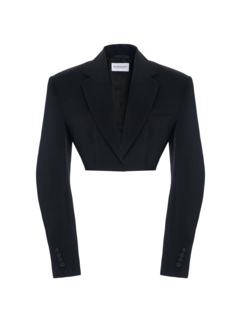 Givenchy Cropped Cocoon Tuxedo Jacket black