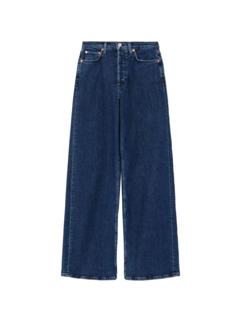 high-rise wide-leg jeans