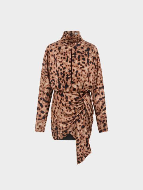 16ARLINGTON ZAMBRA MINI DRESS IN PRINTED SILK