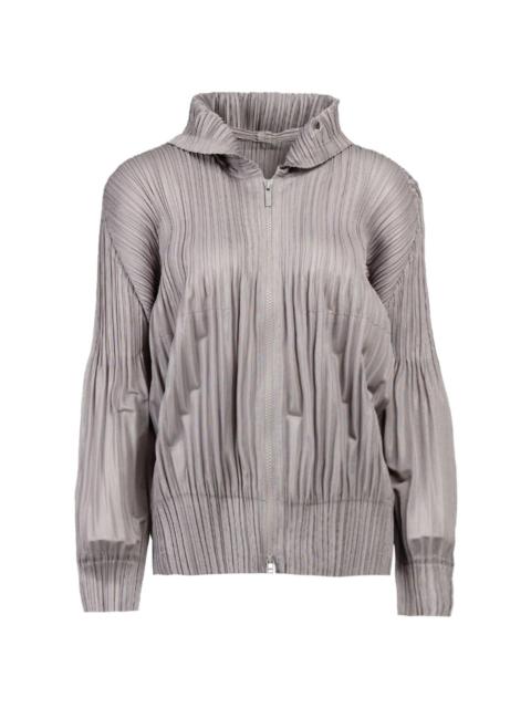 Pleats Please Issey Miyake plissÃ©-effect zip-up jacket | REVERSIBLE