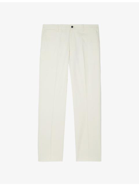 The Kooples Tapered-Leg Stretch-Cotton Chino Trousers