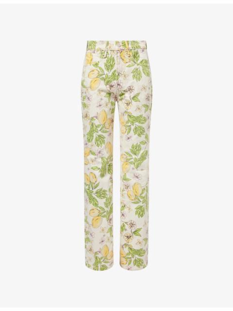 MOTHER The Kick Straight-Leg Denim Jeans