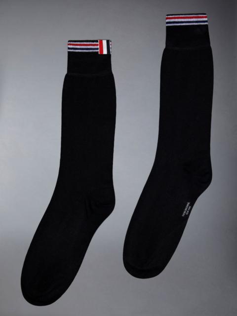 Thom Browne Cotton Jersey Tipping Stripe Mid Calf Socks