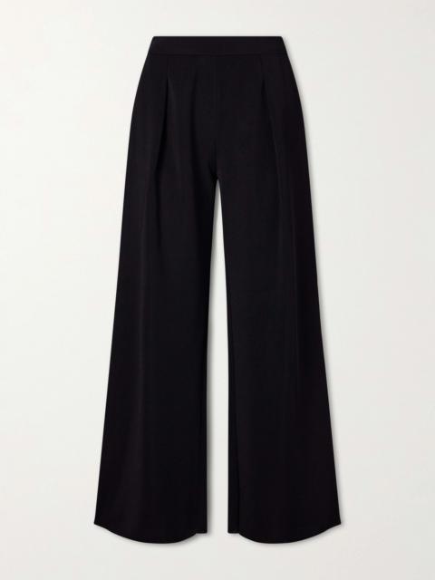 HIGH SPORT Gene Pleated Jersey Wide-leg Pants