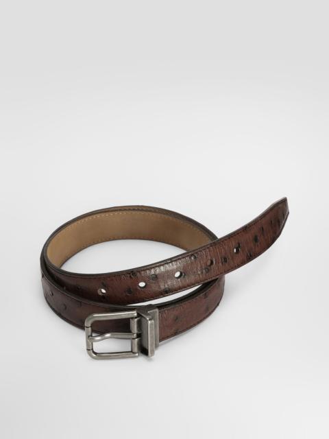 Dolce & Gabbana Ostrich leather belt