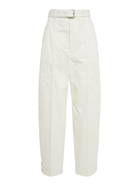 Bottega Veneta Belted Cotton Barrel Pants neutral