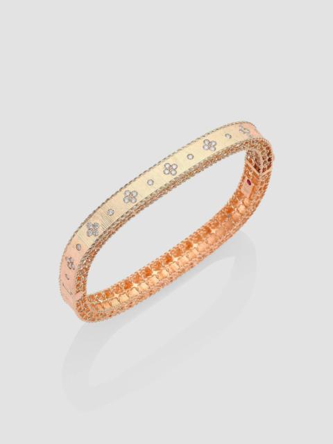 ROBERTO COIN Women's Princess 18K Rose Gold & 0.48 TCW Diamond Square Bangle - Rose Gold